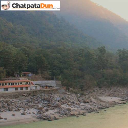 Across the river view of Ganga Dham